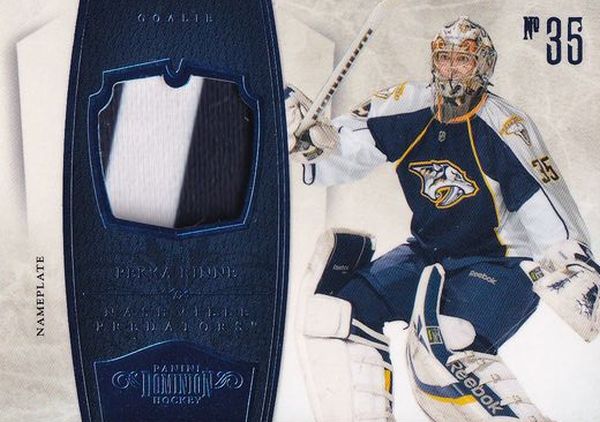 prime jersey karta PEKKA RINNE 10-11 Dominion Jersey Prime Nameplate /25